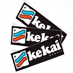 ❤️ Six Kekai Hawaii stickers - 3 black and 3 orange NWOT